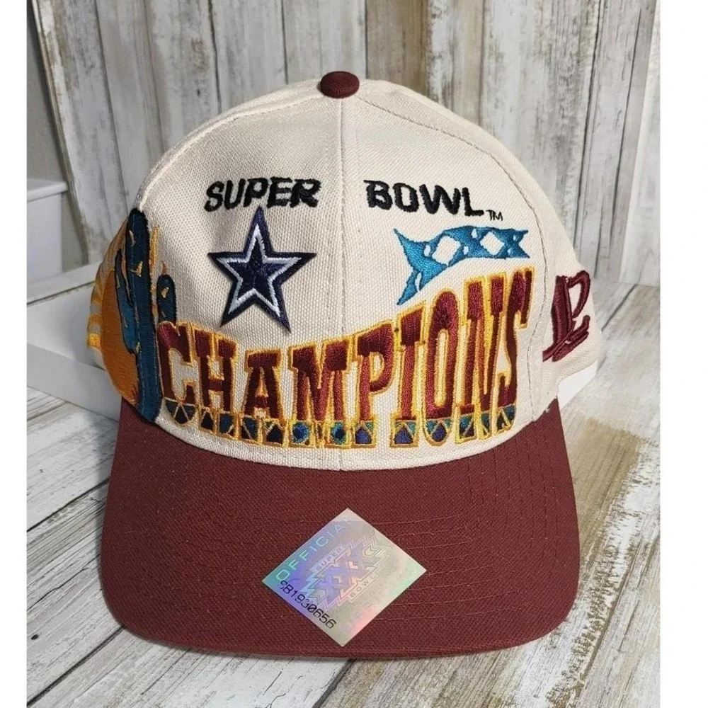 Vintage 1996 Dallas Cowboys Super Bowl XXX Champions Cap Desert Patch Logo New